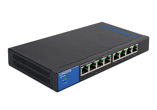 Linksys LGS108P 8-Port Business Desktop Gigabit PoE+ Switch
