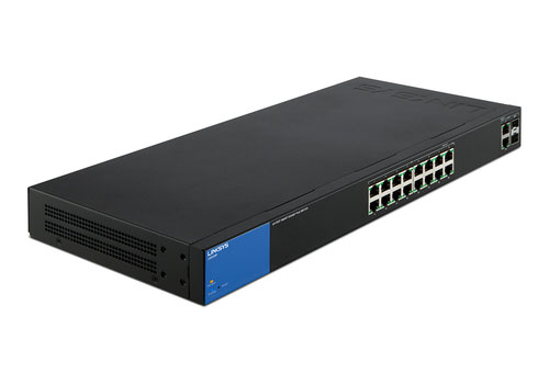 Linksys Business LGS318P 16-Port Gigabit PoE+ (125W) Smart Managed Switch with 2 Gigabit and 2 SFP Ports