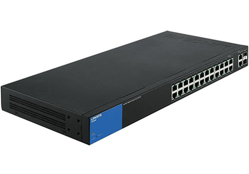 Linksys Business LGS326MP POE+ Smart 24 Port Gigabit Network Switch + 2X Gigabit SFP/RJ45 Combo Ports